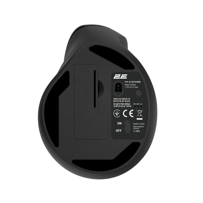 Мышка 2E MF325 Silent Wireless/Bluetooth Black (2E-MF325WBK) изображение 2