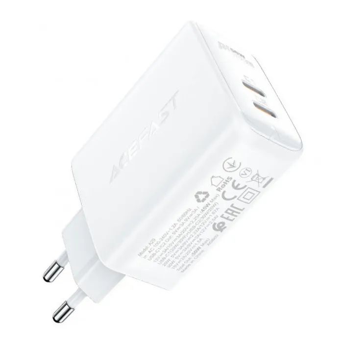 Зарядний пристрій Acefast A29 USB-C PD50W GaN White (6974316281450) зображення 2