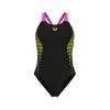 Купальник Arena Openings Swimsuit V Back Lb 008063-590 чорно-салатовий 42 (3468337424154) зображення 3