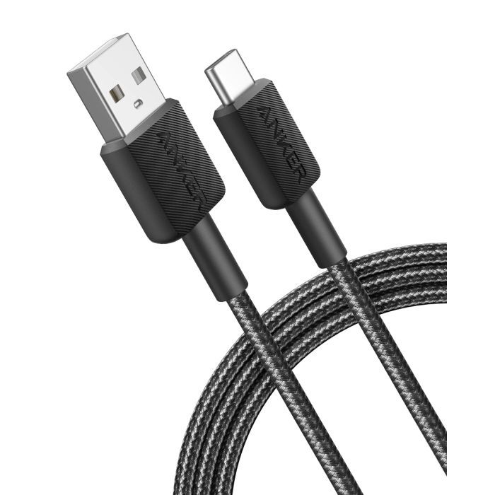Дата кабель USB 2.0 AM to USB-C 1.8m nylon 322 black Anker (A81H6G11) зображення 5