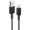 Дата кабель USB 2.0 AM to USB-C 1.8m nylon 322 black Anker (A81H6G11)