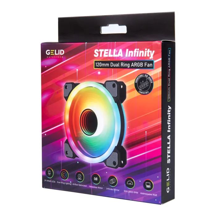 Кулер до корпусу Gelid Solutions Stella ARGB 120mm (FN-STELLA-03) зображення 3