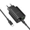 Зарядний пристрій BOROFONE BA87A 1xUSB-C PD65W + 1xUSB QC3.0 Black (BA87A/65WB) зображення 2