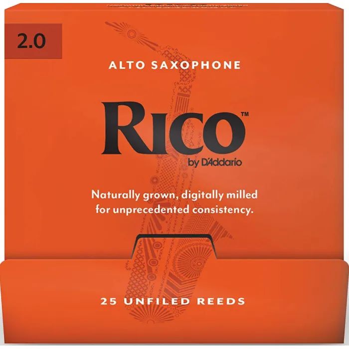 Трость для саксофона D'Addario Rico - Alto Sax #2.0 - 25 Pack (RJA0120-B25)