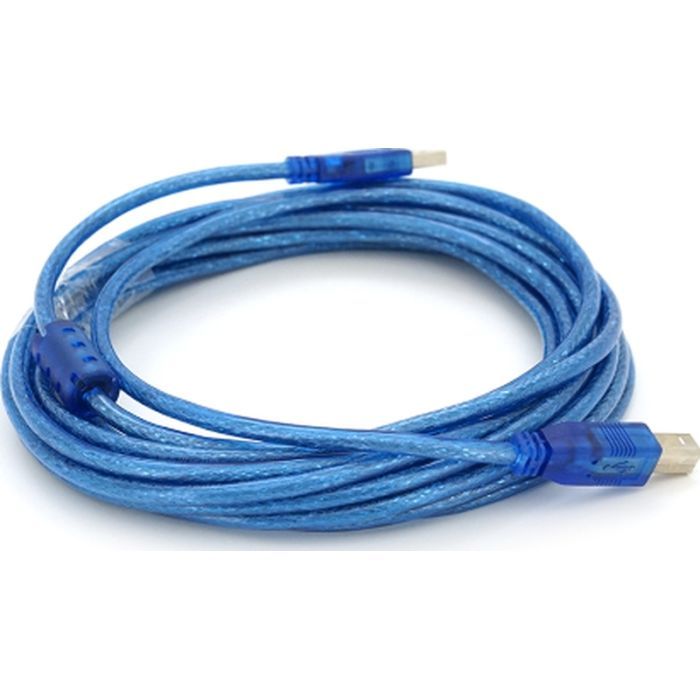 Кабель для принтера USB 2.0 AM/BM 5.0m ferrite blue Ritar (YT-AM/BM-5.0TBL) зображення 2