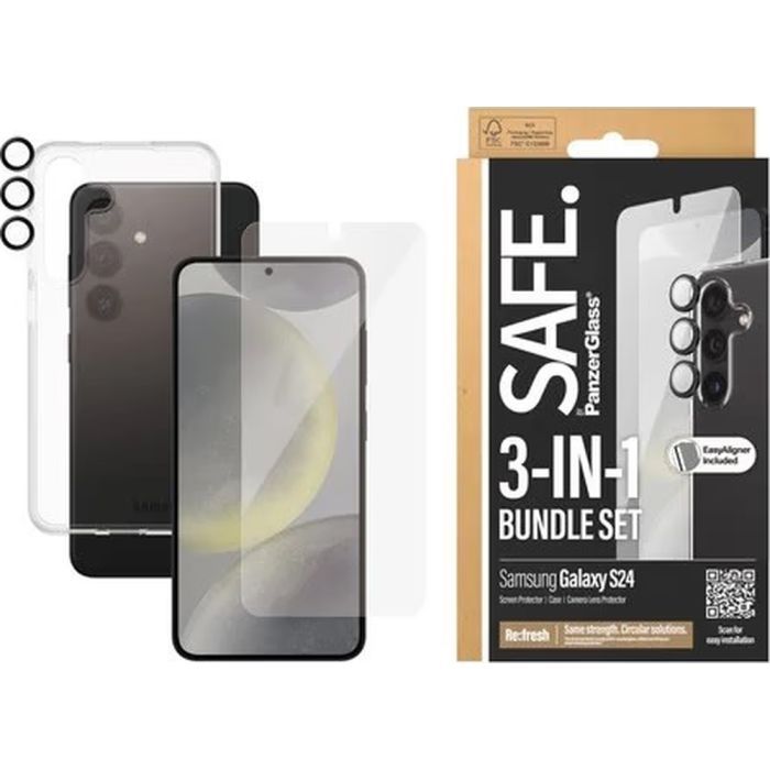 Чехол для мобильного телефона PANZERGLASS 3-in-1 Pack Samsung Galaxy S24 (PG_BSAFE95672)