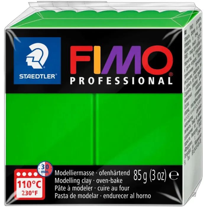Пластика Fimo Professional, Яскраво-зелена, 85г (4007817800225)