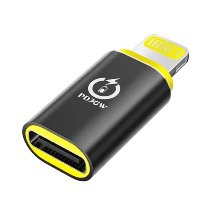 Перехідник USB-C F to Lightning M 30W black XoKo (AC-033)