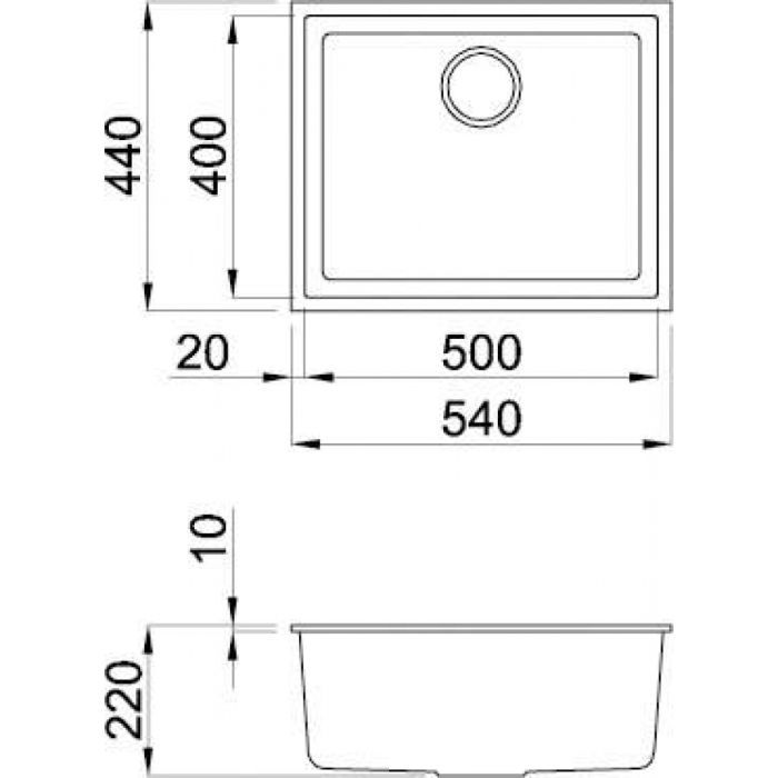 Мийка кухонна Elleci Q 105 under top aluminium 79 зображення 2