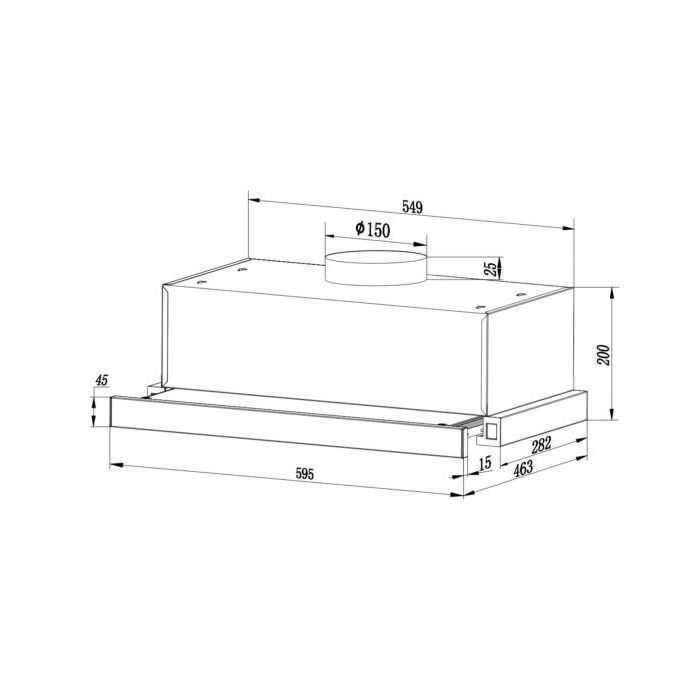 Витяжка кухонна Interline SLIM ULTRA GLASS BL A/60 зображення 12