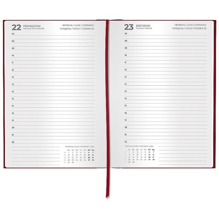 Тижневик Axent датований 2026 Classic Style, 145х210, чорний (8840-26-1-A) зображення 3