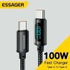 Дата кабель USB-C to USB-C 2.0m 100W LED black Essager (EXCTT1-XYA01-P) зображення 3