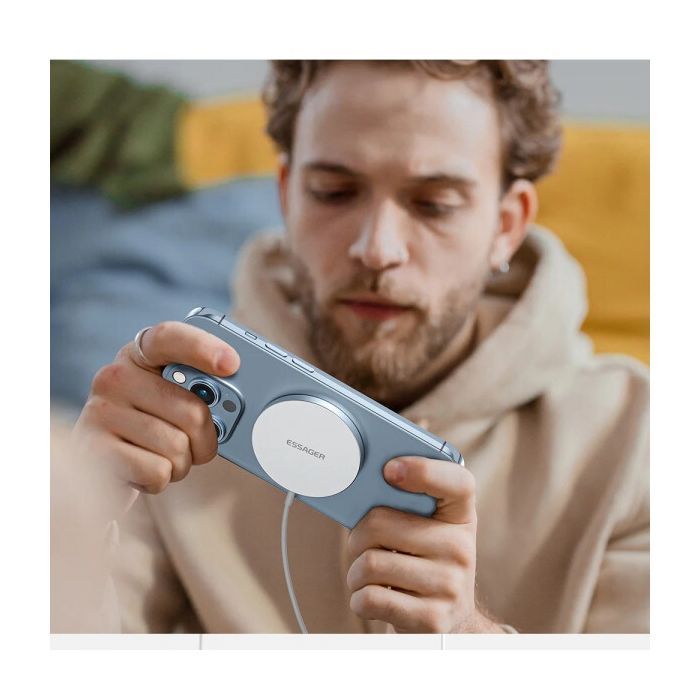 Зарядное устройство Essager 2-in-1 wireless charger 15W magnetic for phone and earphones (EWXCX-YT02-Z) изображение 5