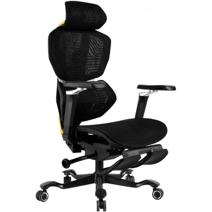 Кресло игровое GT Racer X-7001 Black/Yellow изображение 2