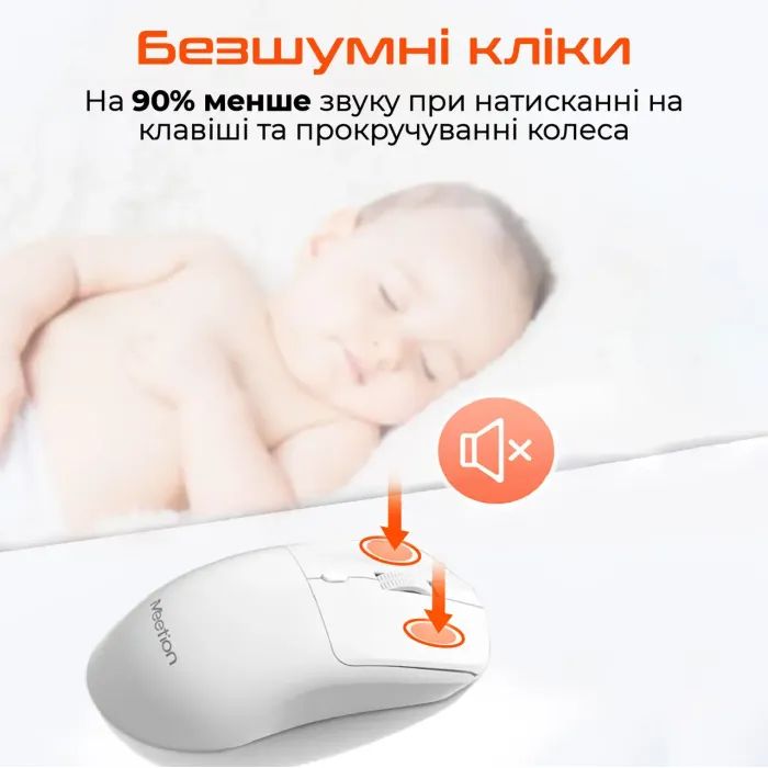 Мышка Meetion R546 Wireless White (MT-R546-B) изображение 2
