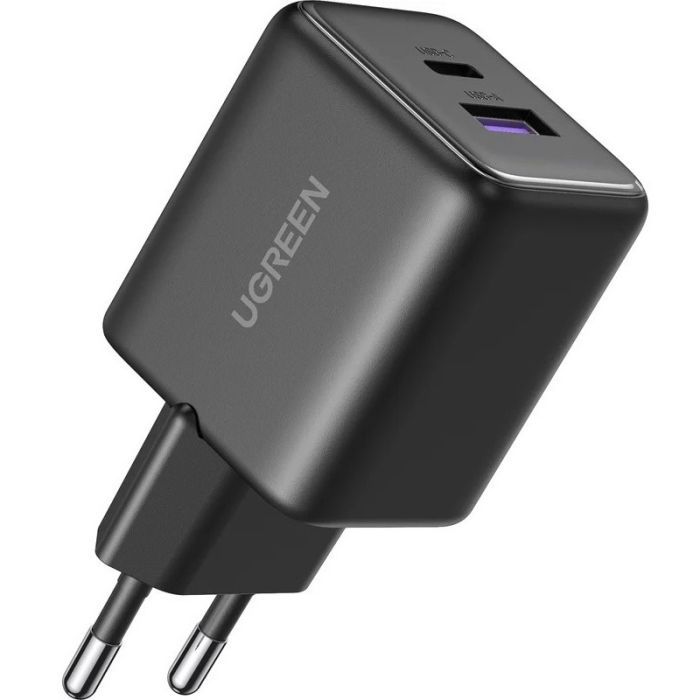 Зарядное устройство UGREEN USB + USB-C GaN 30W X516 black (65014)