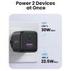 Зарядное устройство UGREEN USB + USB-C GaN 30W X516 black (65014) изображение 2
