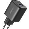 Зарядное устройство UGREEN USB + USB-C GaN 30W X516 black (65014)