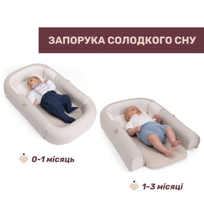 Кокон для новонароджених Chicco 3 в 1 Mommy Pod, бежевий (87166.39) зображення 2
