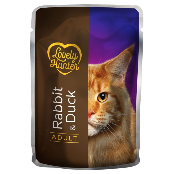 Влажный корм для кошек Lovely Hunter Adult cats Rabbit & Duck 85 г (LHU45474)