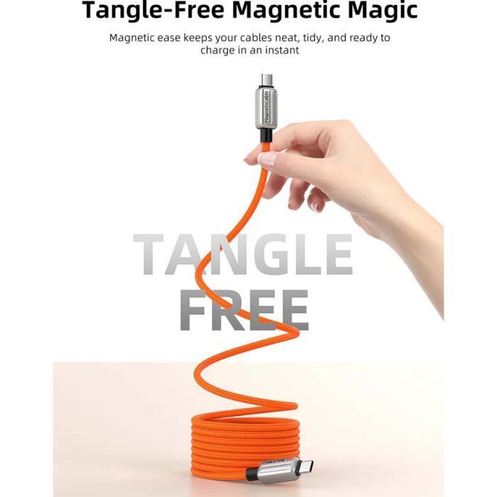 Дата кабель USB-C to USB-C 2.0m PD240W magnetic Cabletime (CA915729) зображення 2