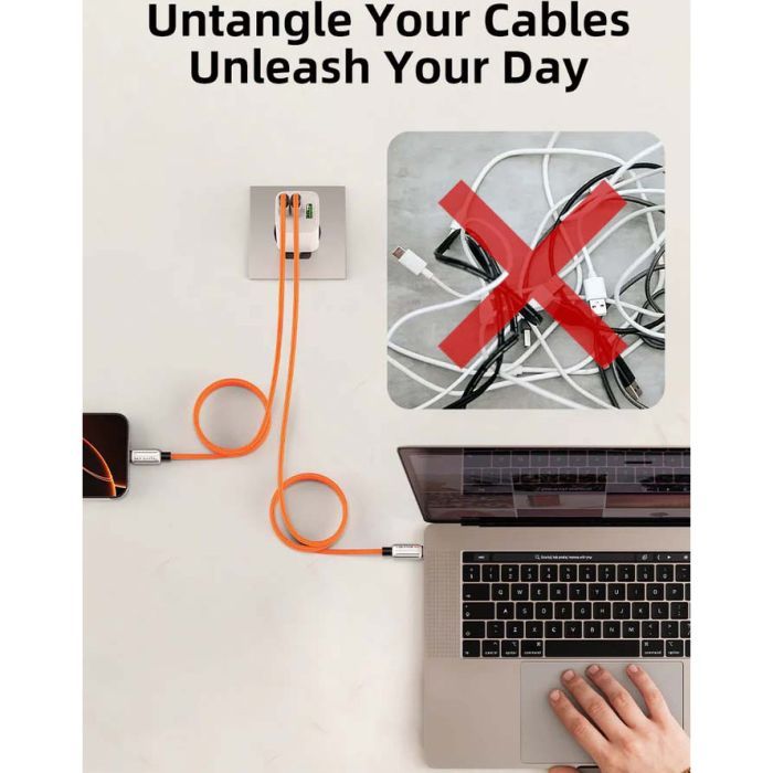 Дата кабель USB-C to USB-C 2.0m PD240W magnetic Cabletime (CA915729) зображення 3