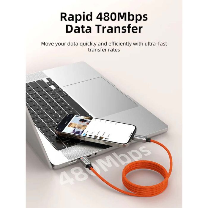 Дата кабель USB-C to USB-C 2.0m PD240W magnetic Cabletime (CA915729) зображення 6