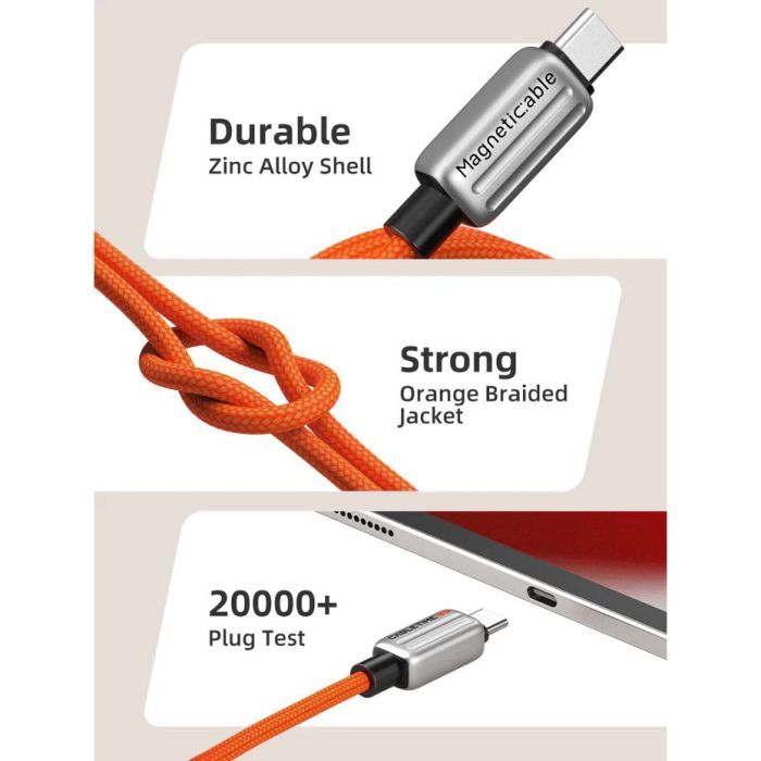Дата кабель USB-C to USB-C 2.0m PD240W magnetic Cabletime (CA915729) зображення 7