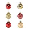 Ялинкова іграшка Chomik скляні кульки 11 шт, 3 см, червоні, золото (5900779882188) зображення 2
