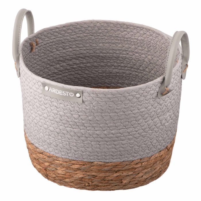 Корзина для хранения Ardesto Minimalism Бумажный шпагат Серая 12 л (ARHC2507RG) изображение 2