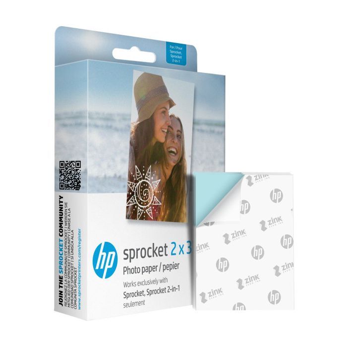Фотобумага HP Zink 2x3" Sprocket, glossy, self-adhesive, 100sh (HPIZ2X3100) изображение 2