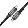 Дата кабель USB-C to USB-C 1.0m USB 4.0 240W audio/video black-grey Acefast (6974316282631) изображение 2