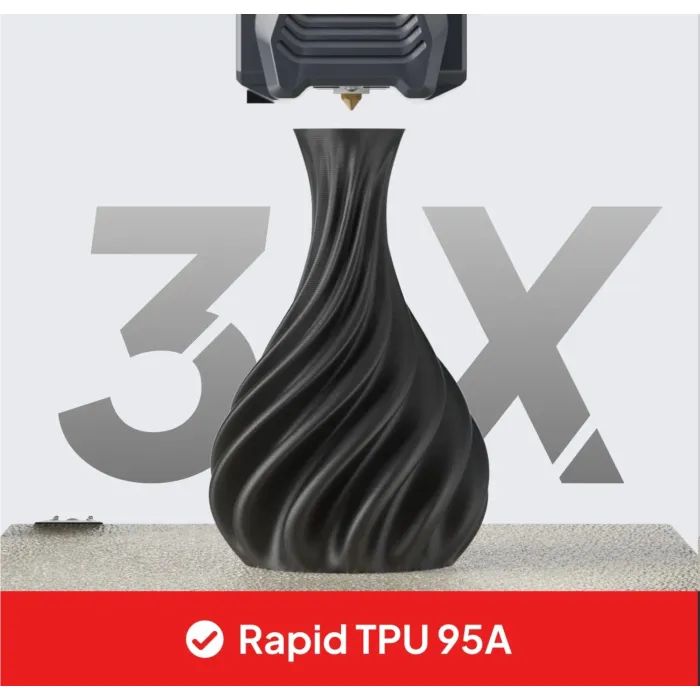 Пластик для 3D-принтера ELEGOO TPU 95A Rapid 1кг, 1.75мм, black (50.203.0631) зображення 2