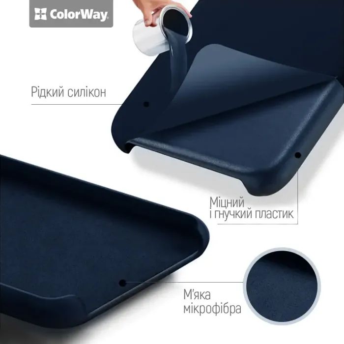Чохол до мобільного телефона ColorWay Liquid Silicone Xiaomi Redmi Note 15 Pro Grey (CW-CLSXRN15P-GY) зображення 4