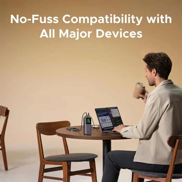 Батарея универсальная Ugreen 20000mAh 165W with Retractable Cable (PB726 55987B) изображение 8