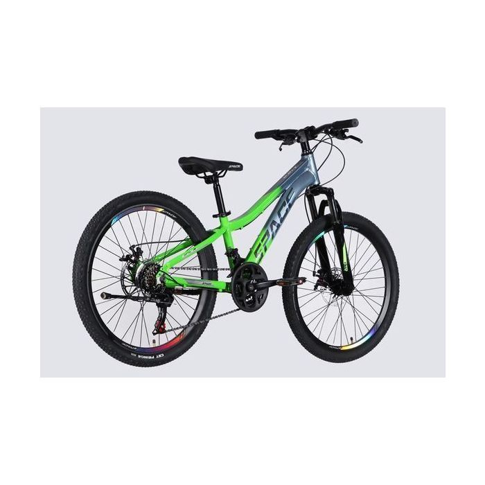 Велосипед Space 24" LYRA DD FR рама-11" AL 2026 сріблясто-зелений (OPS-SP-24-081) изображение 5