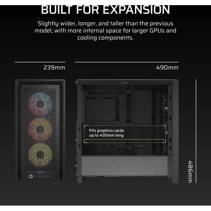 Корпус для ПК Corsair FRAME 4000D RS ARGB (CC-9011296-WW) изображение 3
