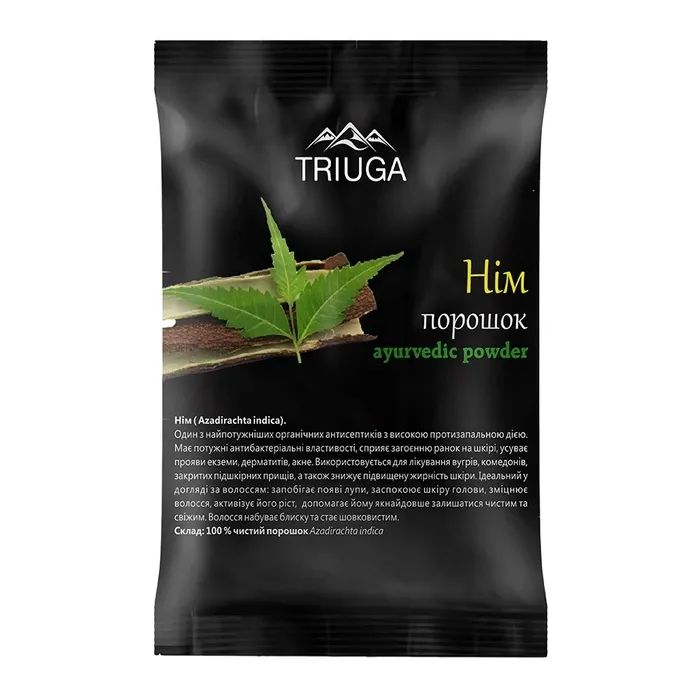 Пудра для тіла Triuga Порошок аюрведичний універсальний Нім 50 г (8908003544540)
