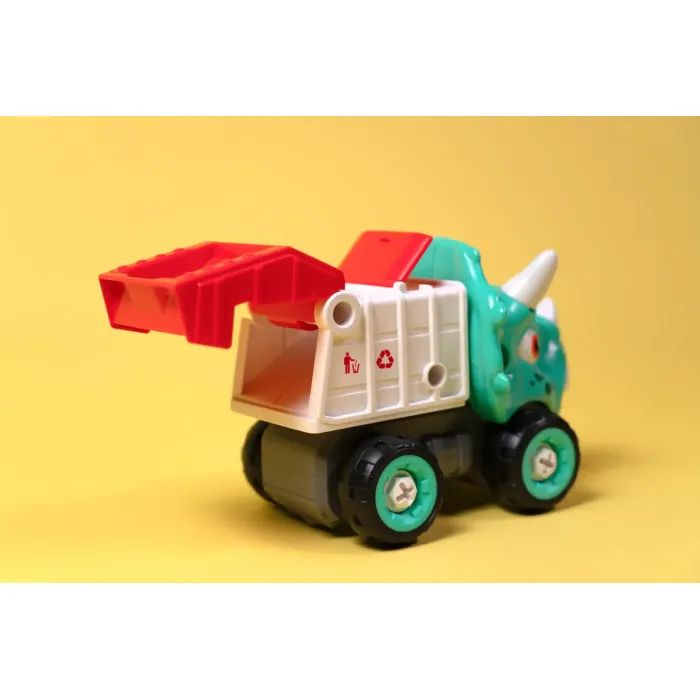 Конструктор Otamanko Машинка-конструктор Трицератопс мусоровоз Голубой/красный (OTA-115TS) изображение 4