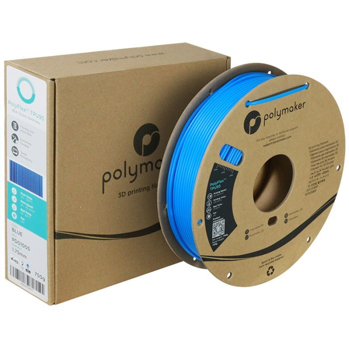 Пластик для 3D-принтера Polymaker TPU-95A 1,75mm 0,75kg BLUE (PD01005) зображення 3