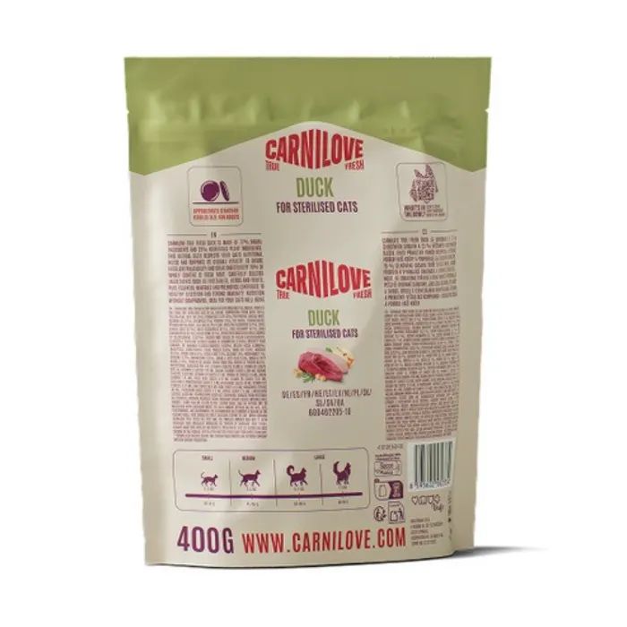Сухий корм для кішок Carnilove True Fresh Duck Sterilised 400 г (8595602582334) зображення 2