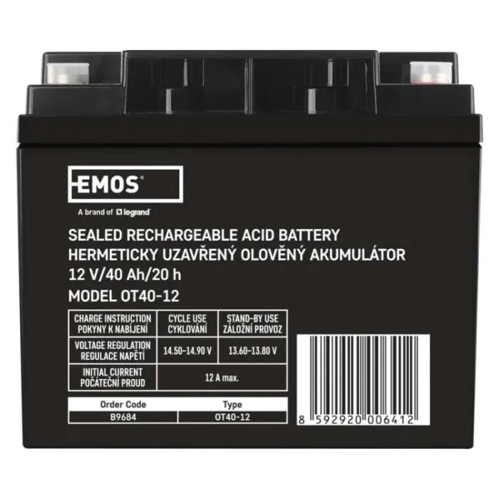 Батарея к ИБП EMOS 12V 40Ah (B9684) изображение 2