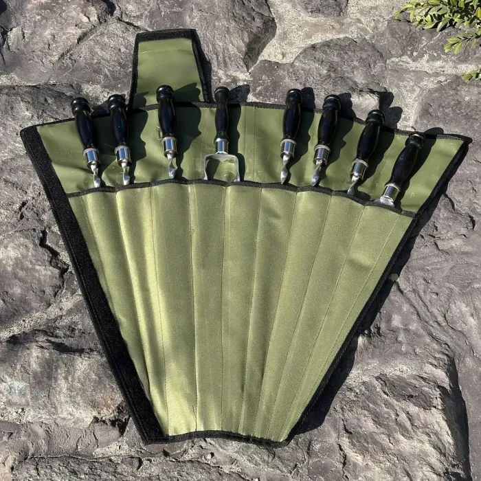 Шампур Metalzavod Набір Ліра 6/1/1 чорна ручка в зеленому чохлі (N6-1-1-SHMP-LIRA-12-BL) изображение 6
