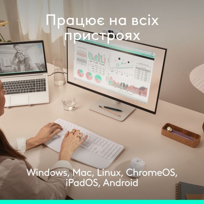 Мышка Logitech Signature Comfort Plus M850L Wireless/USB-C Off-White (910-007716) изображение 9
