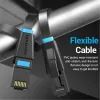 Патч-корд 10м, UTP cat 6 RJ-45 flat black Vention (IBJBL) изображение 4
