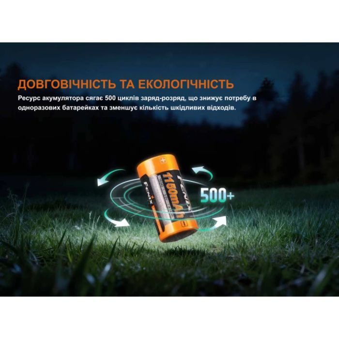 Акумулятор Fenix 16340 (1150 mAh) (ARB-L16-1150P) зображення 4