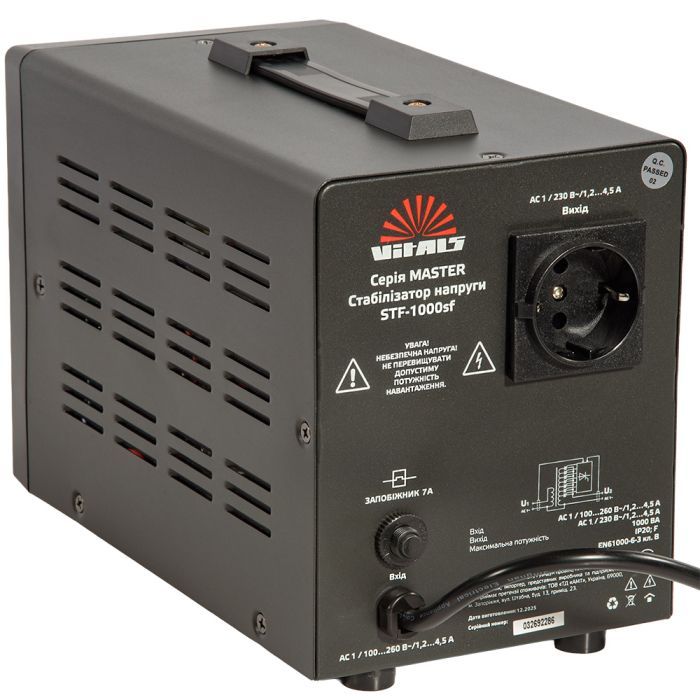 Стабилизатор напряжения Vitals Master STF-1000sf (246602) изображение 3