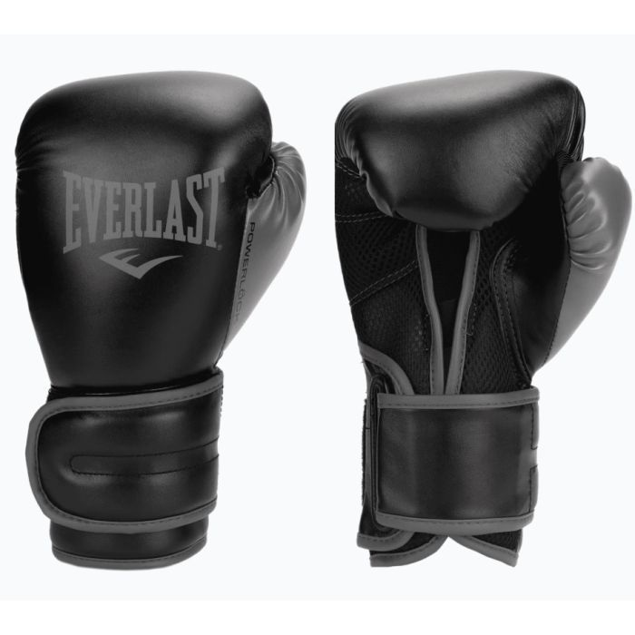 Боксерские перчатки Everlast PowerLock Boxing Training Gloves P00002285 чорний 14 унцій (009283608347) изображение 2