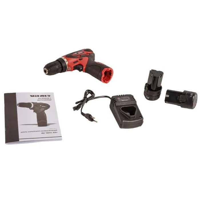 Шуруповерт Vitals AU 1221c, 12V, АКБ 2x1.5Ah, 21Нм, 350·1350об/хв, 0.76кг (235336) зображення 14