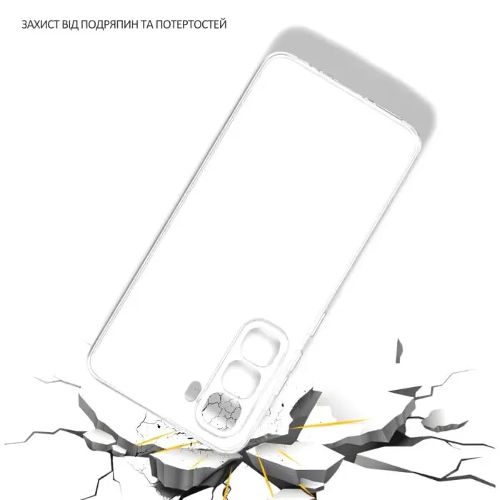 Чохол до мобільного телефона BeCover Silicone Infinix Hot 70 (X6895B) Transparent (716048) зображення 3